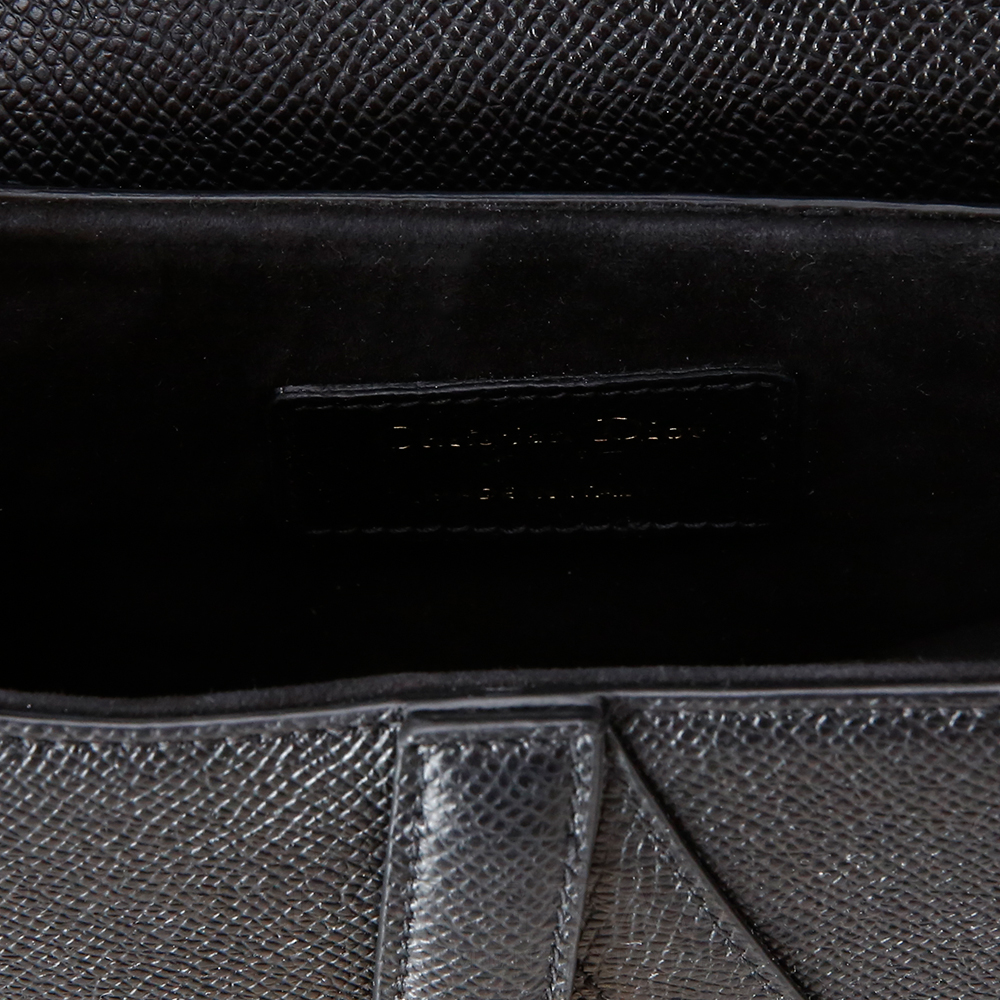 CHRISTIAN DIOR(USED)크리스찬디올 블랙 레더 새들백 미니